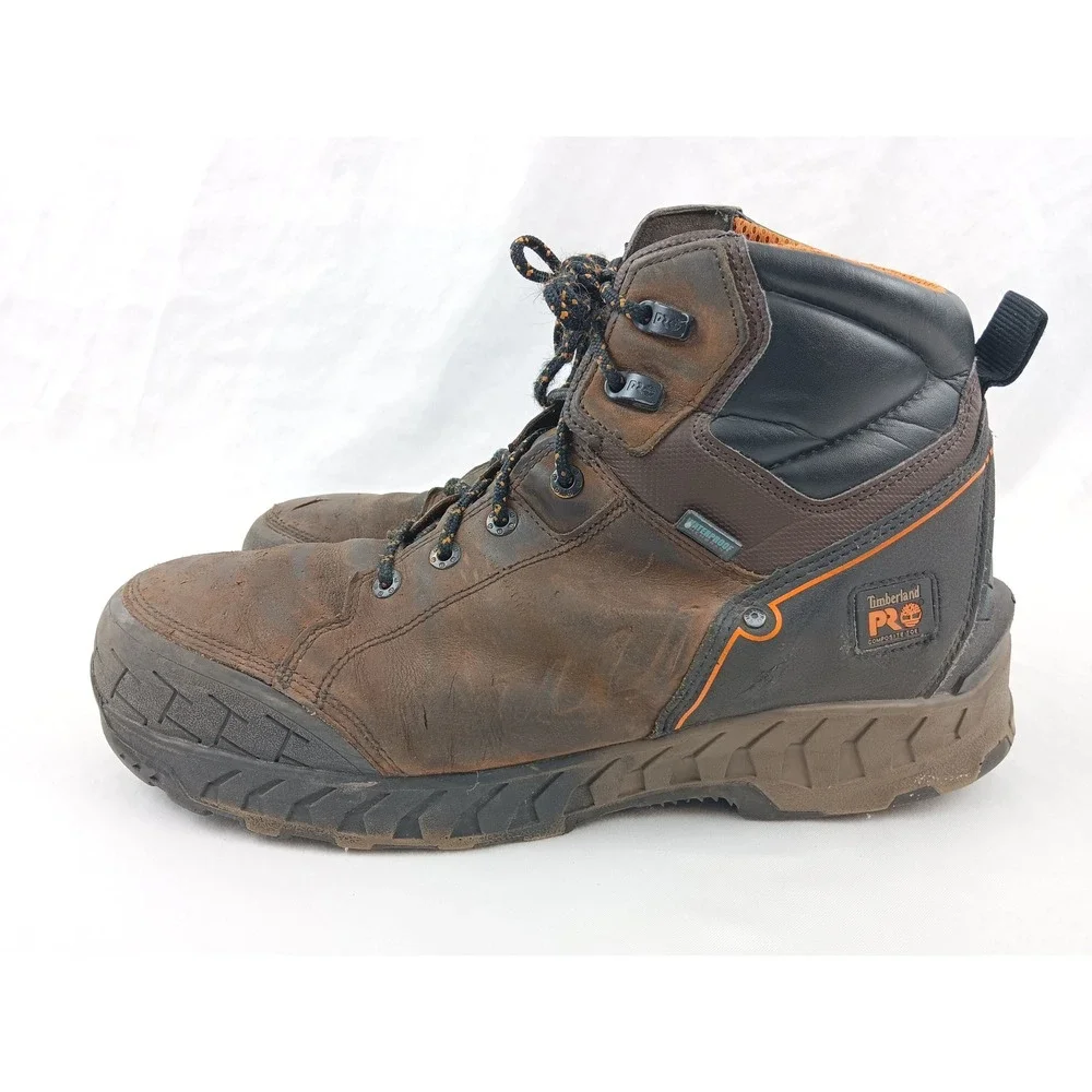 Timberland PRO Work Summit‎ Mens Brown Composite Toe Boots Size 13M A225Q A7859